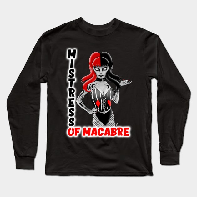 Nova - Mistress of Macabre Long Sleeve T-Shirt by Paranoia Prints